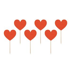 Heart Cupcake Toppers 6pk