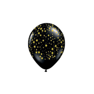 Black and Gold Star Balloons