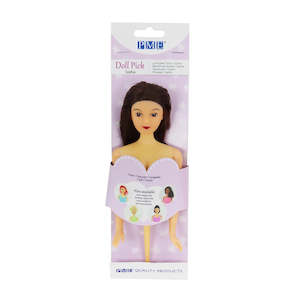 Doll Cake Topper - Brunette Hair