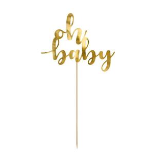 Internet only: Gold Oh Baby Cake Topper