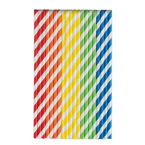 Internet only: Colourful Striped Straws 40pk