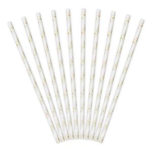 Gold Daisy Straws 10pk