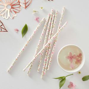 Internet only: Ditsy Floral Paper Straws 25pk