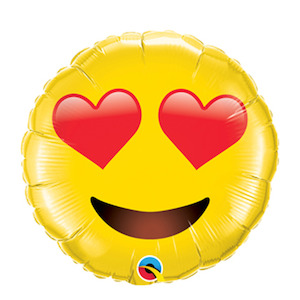 Love/Affection Emoji Large Foil Round Balloon