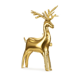 Standing Gold Reindeer Foil Balloon