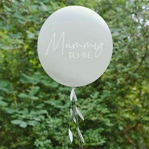 Internet only: Mummy To Be Baby Shower Balloon with Botanical Tail