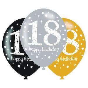 Sparkling 18th Birthday Balloons 6pk