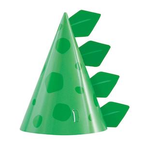 Internet only: Green Dinosaur Party Hat 8pk