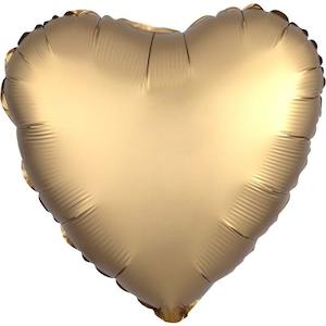 Internet only: Satin Luxe Gold Heart Foil Balloons