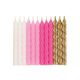 Pink Assorted Spiral Candles 24pk