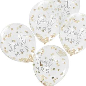 Internet only: Botanical Hen Party Almost Mrs Confetti Balloons 5pk