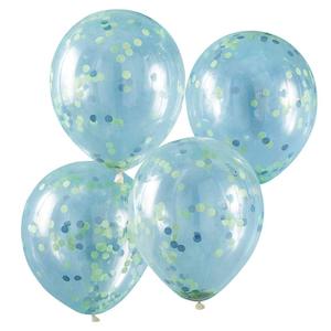 Internet only: Roar Blue and Green Confetti Balloons 5pk