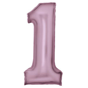 Internet only: Pastel Pink Giant Foil Number Balloon - 1