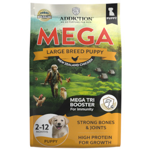 Addiction MEGA Chicken Large Breed Puppy, Complete & Balanced, Dry Dog Food 9kg