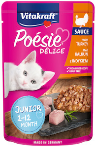 Vitakraft Cat Poesie Delice Junior Sauce + Turkey - 85g