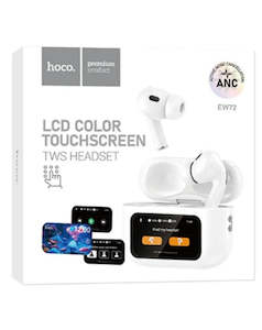 HOCO TWS Earbud w/ANC Noise Cancelling , LCD Touch Screen (EW72)Headphones