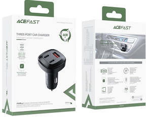 ACEFAST Three-Port Car Phone Charger 66W, Fast Charger Type C Car power adapter,…