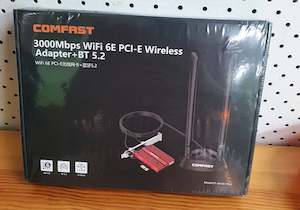 comfast 3000mbps wifi 6e PCI- E wireless adapter + Bluetooth 5.2