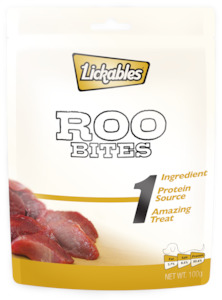 Wholesaling, all products (excluding storage and handling of goods): LICKABLES 1 ROO BITES 100G