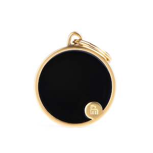 MF Basic Handmade Gold Circle with Black Large