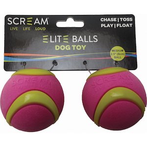 Scream ELITE BALL Green & Pink 2pk - Medium 6.5cm