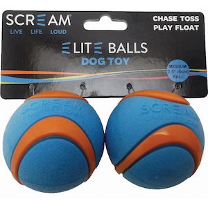 Scream ELITE BALL Blue & Orange 2pk - Medium 6.5cm