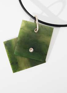 NZ Jade Pounamu & Brass Necklace