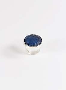 NZ Forces Signet Ring - Glass & Sterling Silver Ring