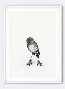 Art gallery: Robin On Roller Skates - Giclée Print