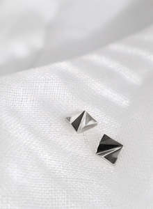 Art gallery: Facet Studs - Sterling Silver