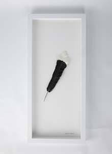 Huia Feather #6 Sculptural Embroidery