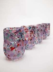 Glass Purple Tumbler