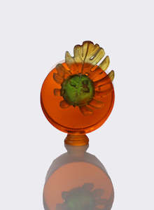 Art gallery: Small Botanical Sculpture - Orange with Monstera Flower