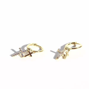 Earrings | Double Cross Sleepers