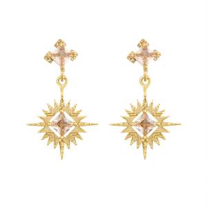 Lindi Kingi Design: A Dusting of Jewels - Starburst Earrings | Gold