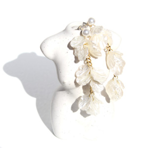 Pearl Petal Drop Earrings