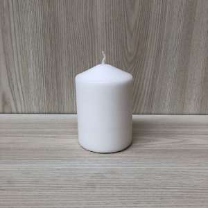 Wax Pillar Candle White 7x10cmH