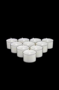 Clear Case Tealight Candle White Pack/50