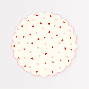 Heart Pattern Side Plates (x 8)