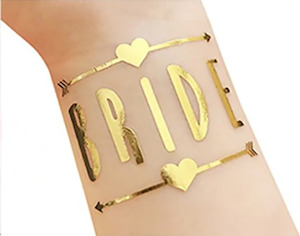 Hen's Party Temporary Tattoo - Gold