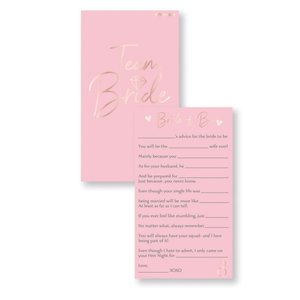 Team Bride Hen's Night Advice Cards