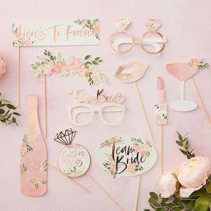 Photobooth Prop Set - Floral Hen Party