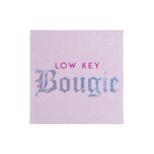 "Low Key Bougie" Witty Cocktail Napkins