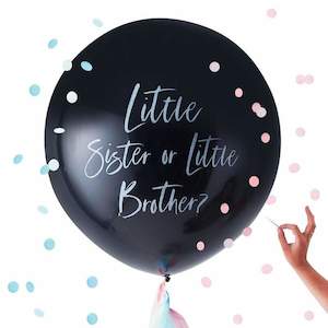 Gender Reveal Little Brother or Sister Balloon Kit