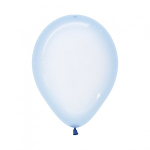 30cm Balloon Crystal Pastel Blue (Single)