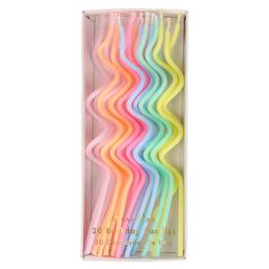 Swirly Birthday Candles - Pastel