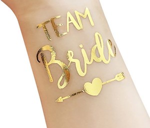 Team Bride Temporary Tattoo - Heart & Arrow Design