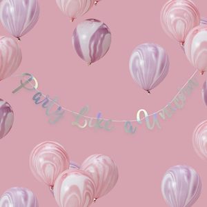 Iridescent Party Like a Unicorn Bunting