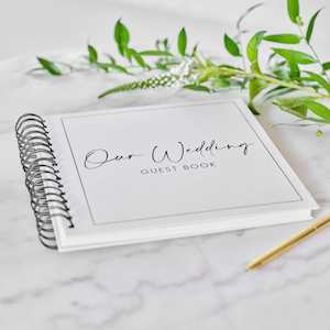 Black and White Wedding Guest Book