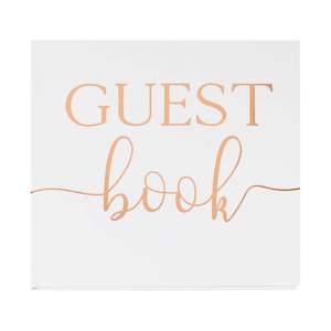 Rose Gold Foil Wedding Guest Book